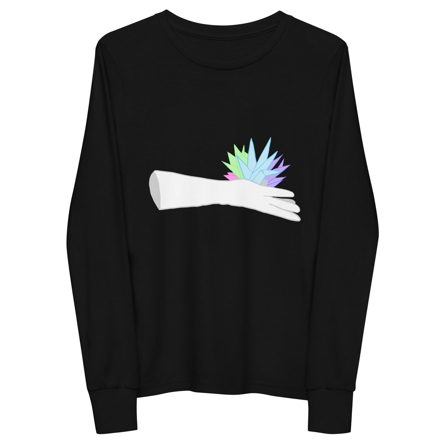 Crystal hand long sleeve t-shirt