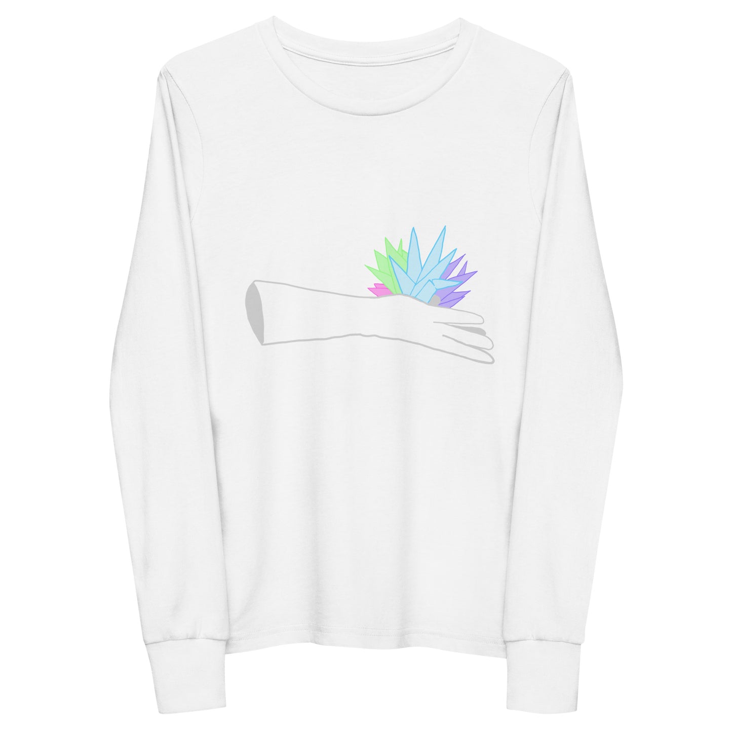 Crystal hand long sleeve t-shirt